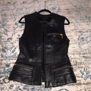 Vintage Cuir du Monde leather vest